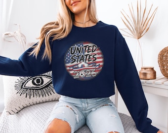Patriotic Graphic Tee, USA Football Fan Shirt, Sports Jersey Style Soccer Vintage World Tournament Logo Gift Unisex T-Shirt