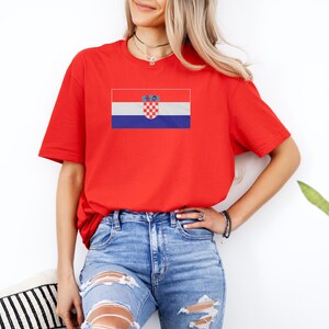 Croatia #10 Soccer 2026 World USA Tribute Design, Jersey Style Football Inspired Graphic Tee, 2-Sided Casual Player Croatian Unisex Tshirt image 6