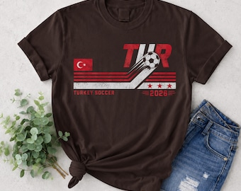 Turkey Soccer Shirt, Turkish Football Fan Apparel, 2026 Athletic Team Gear