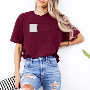 Camiseta de fútbol Qatar #11 con estampado a doble cara, diseño estilo camiseta de homenaje al fútbol, camiseta unisex informal inspirada en el Mundial de EE. UU. 2026. imagen 4