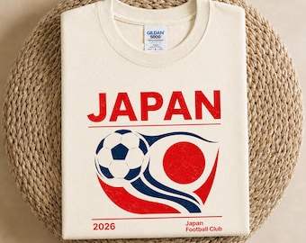 Japan Soccer Fan Shirt, 2026 Match Day Tee, Retro Football Supporter Top