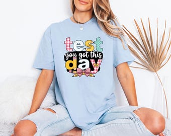 Pencil Coquette Bow Tee, Test Day Shirt, Educator Exam Week Gift, You Got This Top, Retro Student Motivation Apparel, You Got This Top
