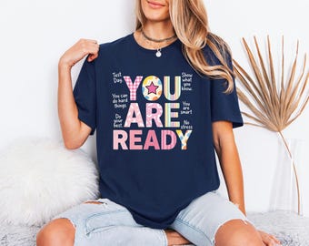 Motivational Exam Week Educator Gift, Retro Student Positivity Top, You Are Ready Teacher Test Day Shirt, Apparel Student Positivity Apparel