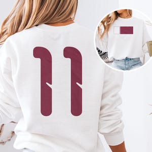 Camiseta de fútbol Qatar #11 con estampado a doble cara, diseño estilo camiseta de homenaje al fútbol, camiseta unisex informal inspirada en el Mundial de EE. UU. 2026. imagen 12