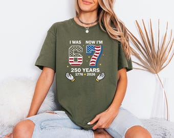 Seventh Bday Kids Outfit, 2026 America Birthday Shirt, Fourth Of July Gift For Boy, Retro Mascot Graphic Top, I Was 6 Now Im 7 Tee