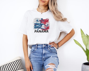 Panama Soccer Fan Football Shirt, Patriotic World Tournament Graphic Tee, Sports Jersey Style Player Supporter Gift Unisex T-Shirt