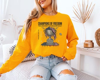 Patriotic USA Strength Tee, Independence Day Legacy Victory Heritage Culture Design, Champions Of Freedom Graphic Casual Gift Unisex T-Shirt