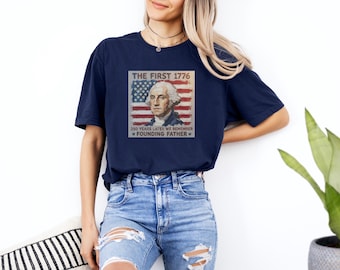 1776 Revolution Heritage Design, Patriotic Freedom Legacy USA History Founding Father Independence Day Graphic Tee, Unisex T-Shirt