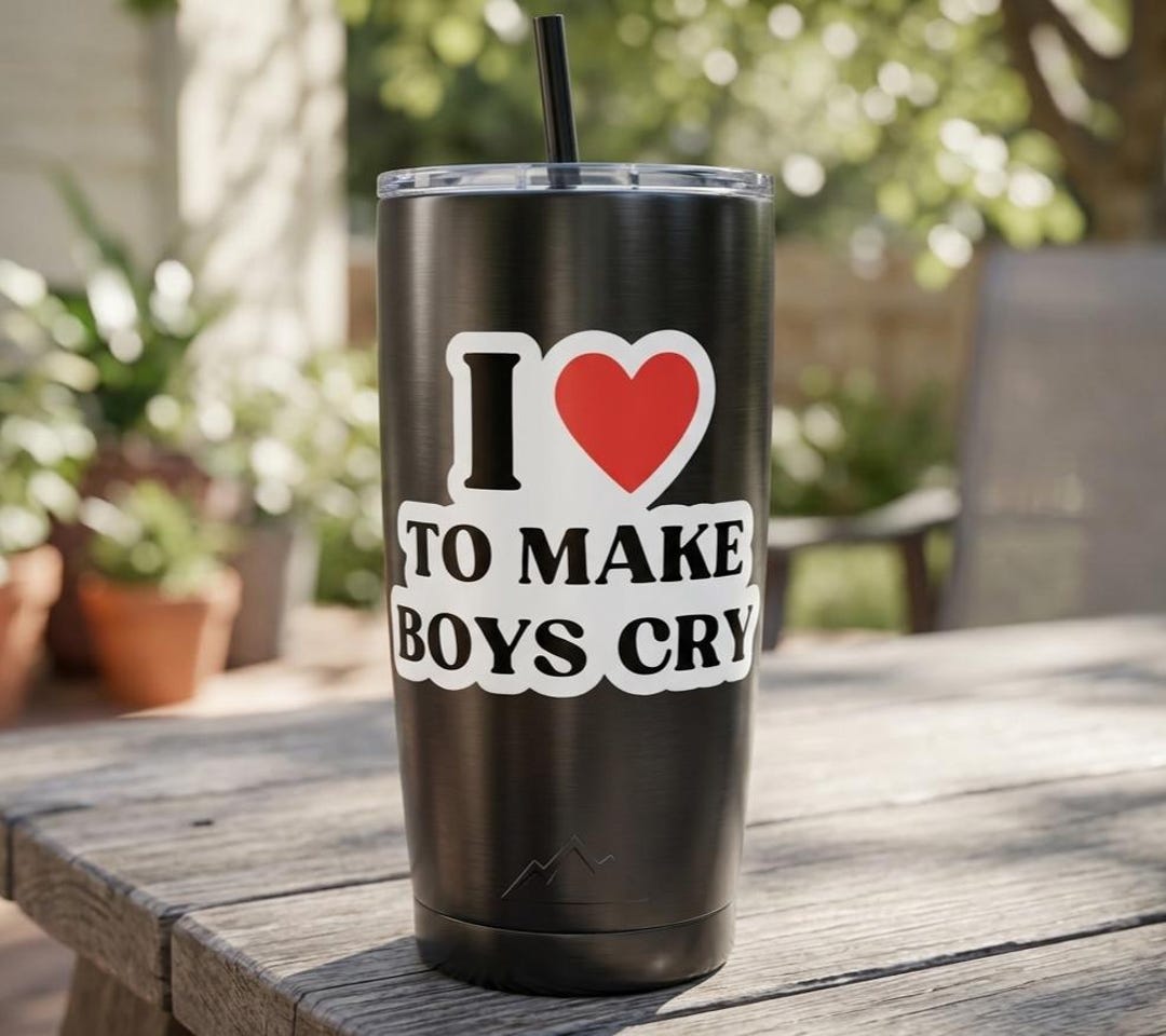 I Heart to Make Boys Cry Sticker – Sarcastic Y2K Vinyl Decal - Etsy
