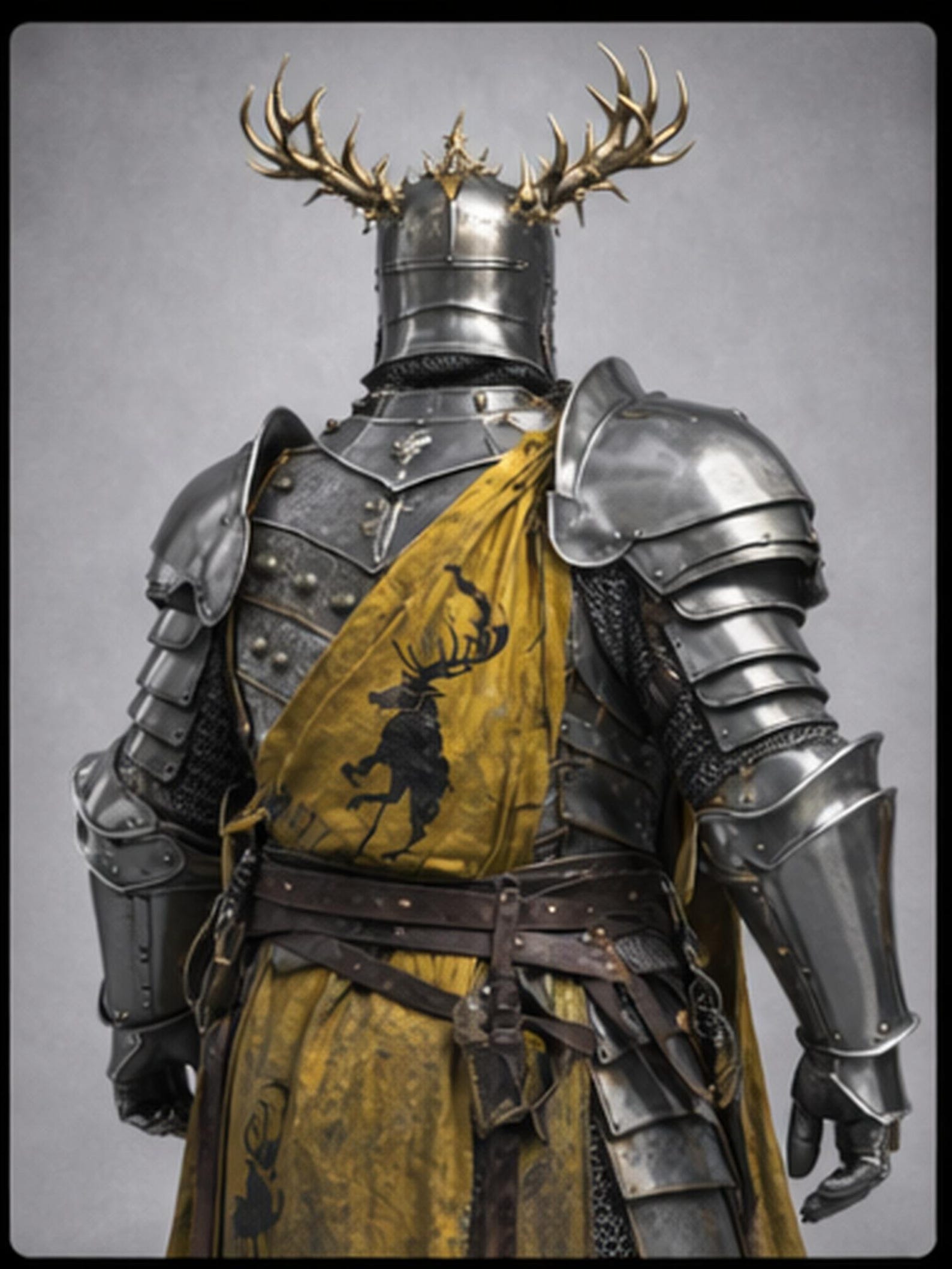 Stag Knight Royal Stag Knight Armor, Wearable Steel Medieval Suit, Gothic Crusader ...