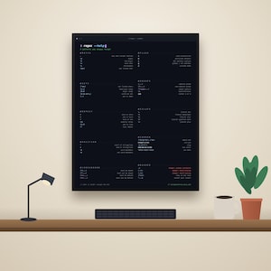Regex Cheat Sheet Poster, Regular Expression Reference, Matte Developer Print