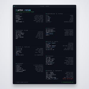 Python Cheat Sheet Poster PDF: Printable Programming Reference, Instant Download image 2