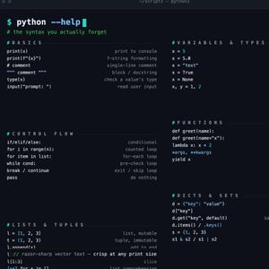 Python Cheat Sheet Poster PDF: Printable Programming Reference, Instant Download image 3