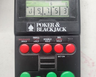 Vintage 1994 Diversified Poker Blackjack Handheld Video Game Tested Working