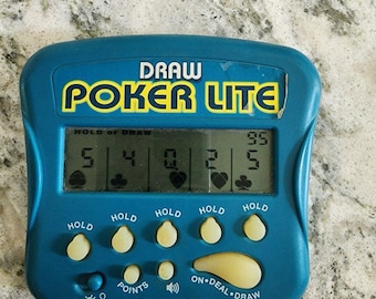Juego portátil Radica Draw Poker Lite Royal Flush 3000 Modelo #1401 PROBADO/Funciona
