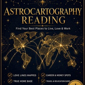 Astrocartography Reading | Personalized Relocation Astrology Map | Love, Career & Home PDF Report