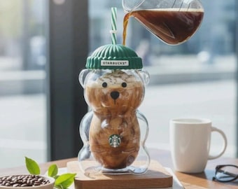 2026 Starbucks Bearista Bear Series Glass Bear Cup Limited Edition 500ML/20oz