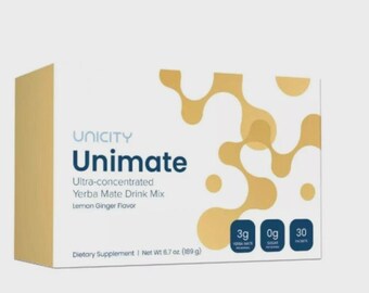 Mélange pour boisson Unimate citron gingembre et yerba maté - 30 sachets (complément alimentaire)