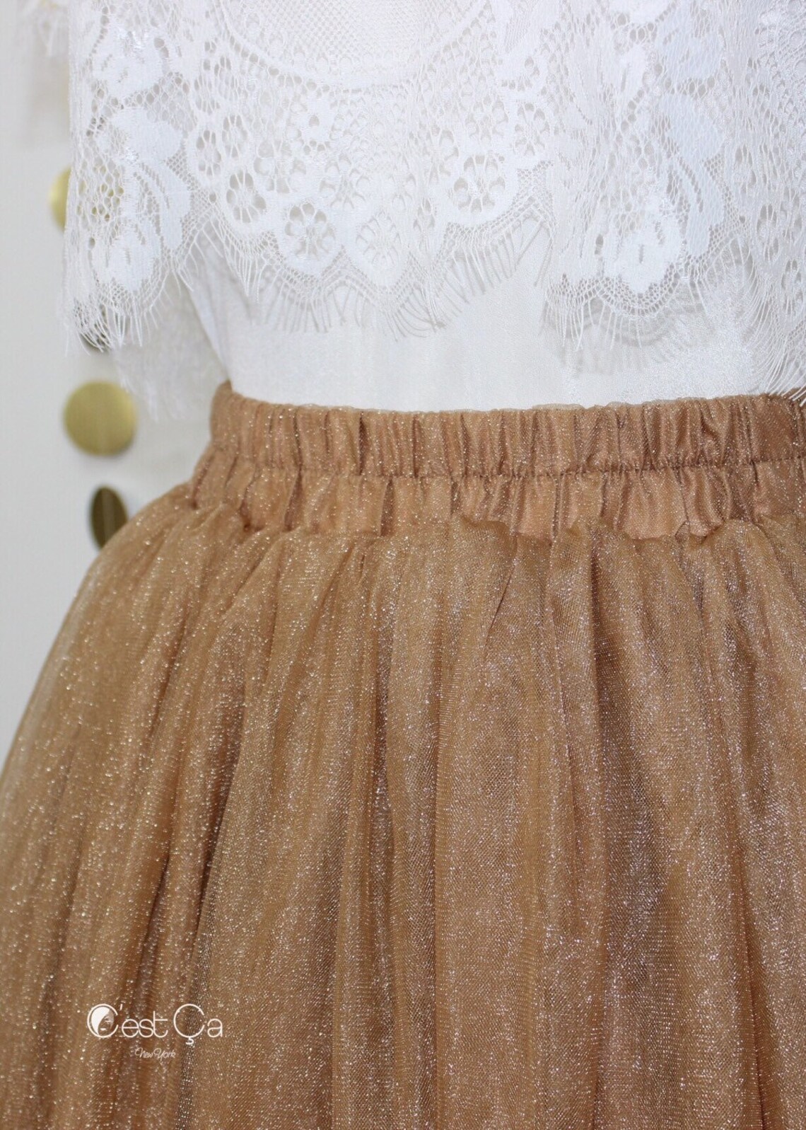 Diane Metallic Tulle Skirt Antique Gold Tulle Skirt Copper Etsy