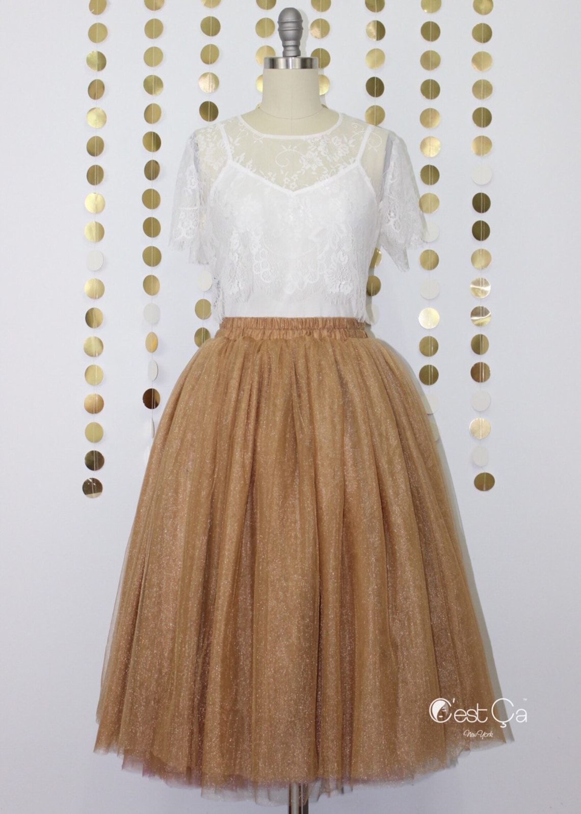 Diane Metallic Tulle Skirt Antique Gold Tulle Skirt Copper | Etsy