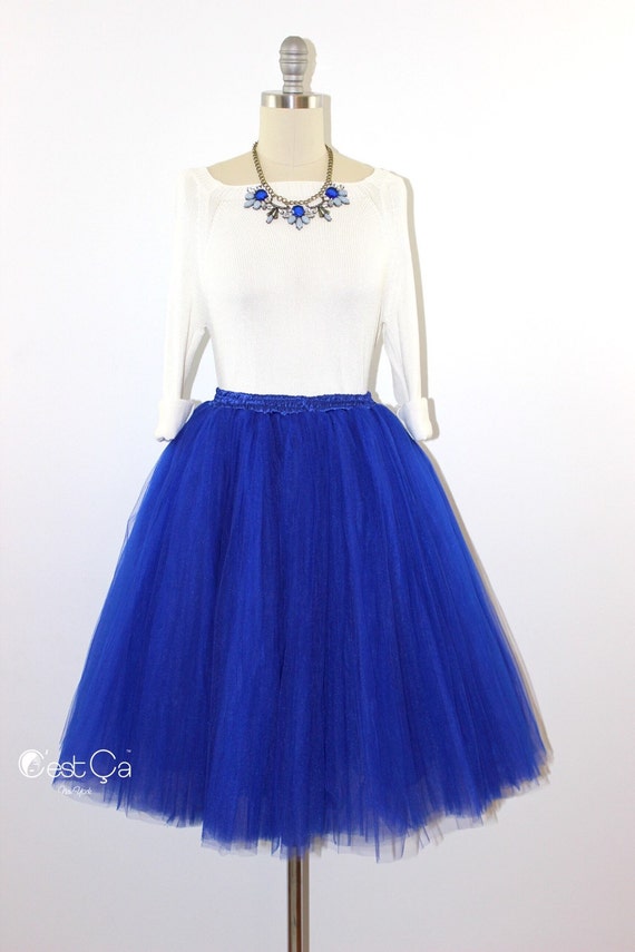 royal blue tulle dress