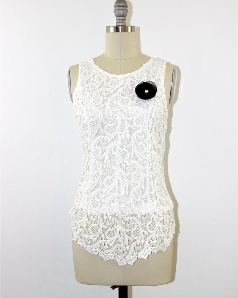 plus size white lace blouse