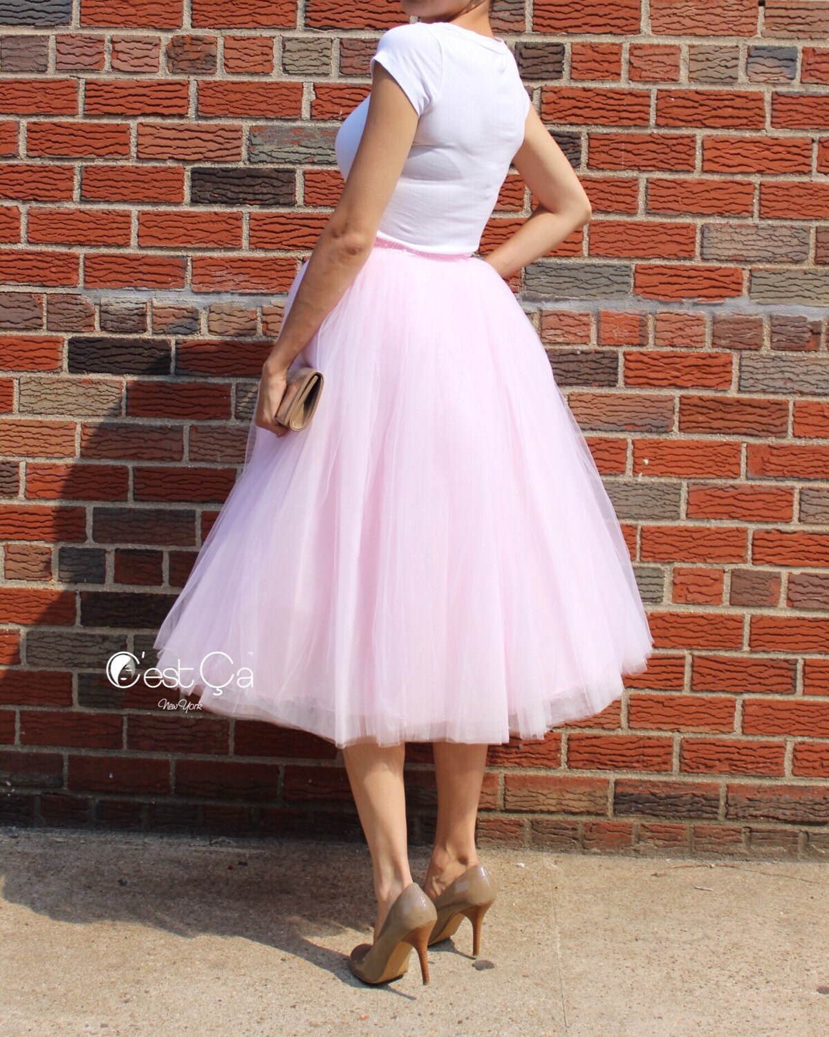 blush tulle skirt