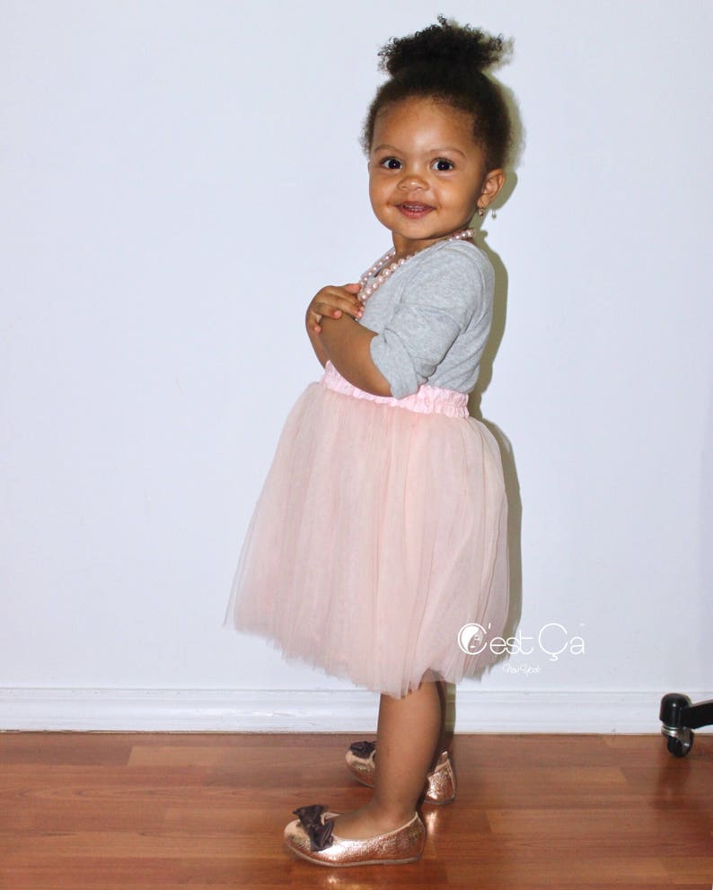 Claire Blush Pink Baby Tulle Skirt Flower Girl Skirt Etsy