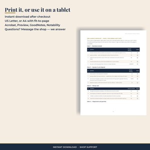 How you use it: instant PDF download, print at home or annotate on a tablet. Shop messages answered.