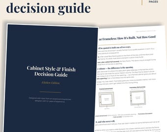 19-Page Kitchen Cabinet PDF | Frame, Door & Finish Guide | Sample-Box Checklist