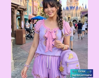 Op Rapunzel geïnspireerde short voor dames.  Gratis verzending.