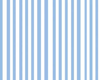 Light Blue and White Vertical Stripe Fabric Classic Simple Stripe Minimalist Fabric Cartoon 100% Cotton Fabric Anime Fabric By The Half Yard