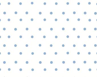 Blue Polka Dots Fabric Watercolor Romantic Modern Simple Blue Polka Dot Fabric Cartoon 100% Cotton Fabric Anime Fabric By The Half Yard