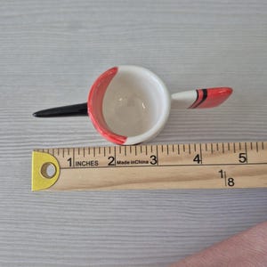 Anthropologie Red Bird Egg Cup Hannah Turner Ceramic zdjęcie 15