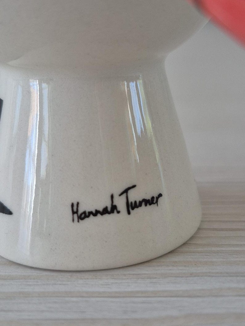 Anthropologie Red Bird Egg Cup Hannah Turner Ceramic zdjęcie 12