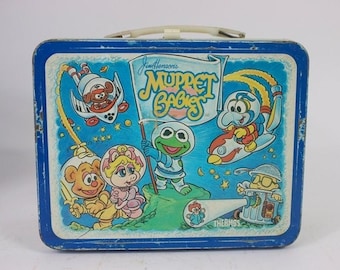 Vintage Jim Hensons Muppet Babies Metal Lunch Box - No Thermos - 1985