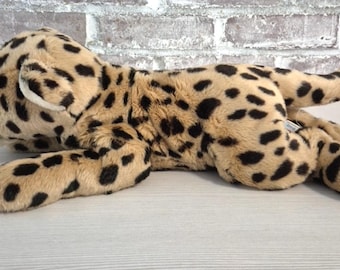 VTG Toys R Us Animal Alley Cheetah Leopard Plush Stuffed Animal-Minor Eye Scratches