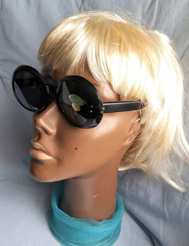 Vintage Black BUBBLE Sunglasses 1960s MOD New Old Stock With Etsy