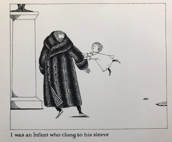 Large Vintage Edward GOREY Print / Poster 1970s the Chinese