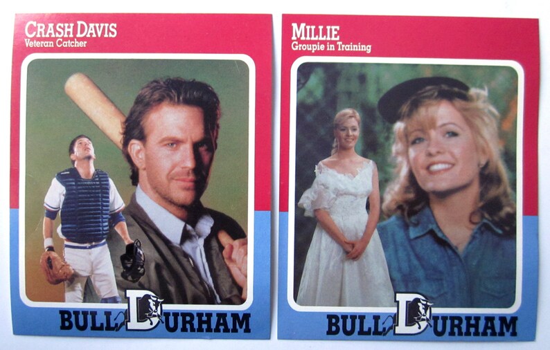 BULL DURHAM Set of 4 Baseball Cards 1988 Orion Pictures Movie Etsy