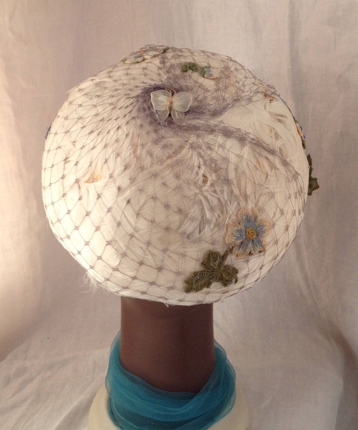 Vintage EASTER Hat White FEATHER Fascinator De Prima Union Etsy