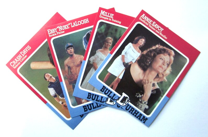 BULL DURHAM Set of 4 Baseball Cards 1988 Orion Pictures Movie Etsy