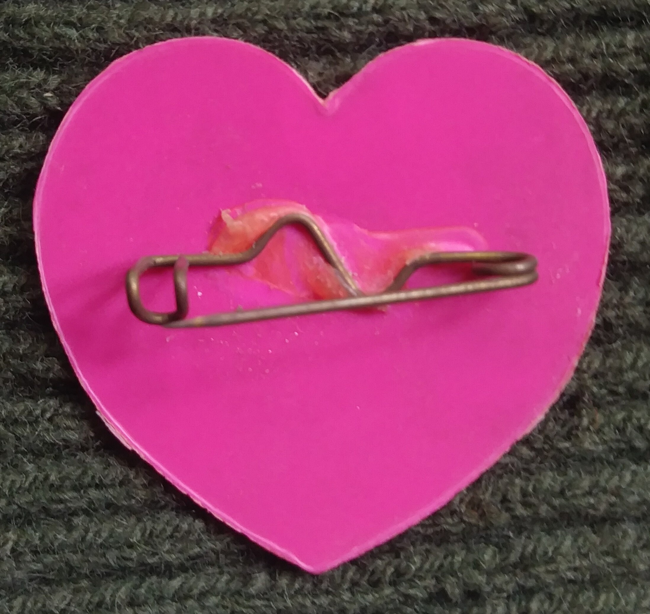 2 Vintage PINK Handmade HEART Shaped Pins EXPENSIVE But Worth Etsy
