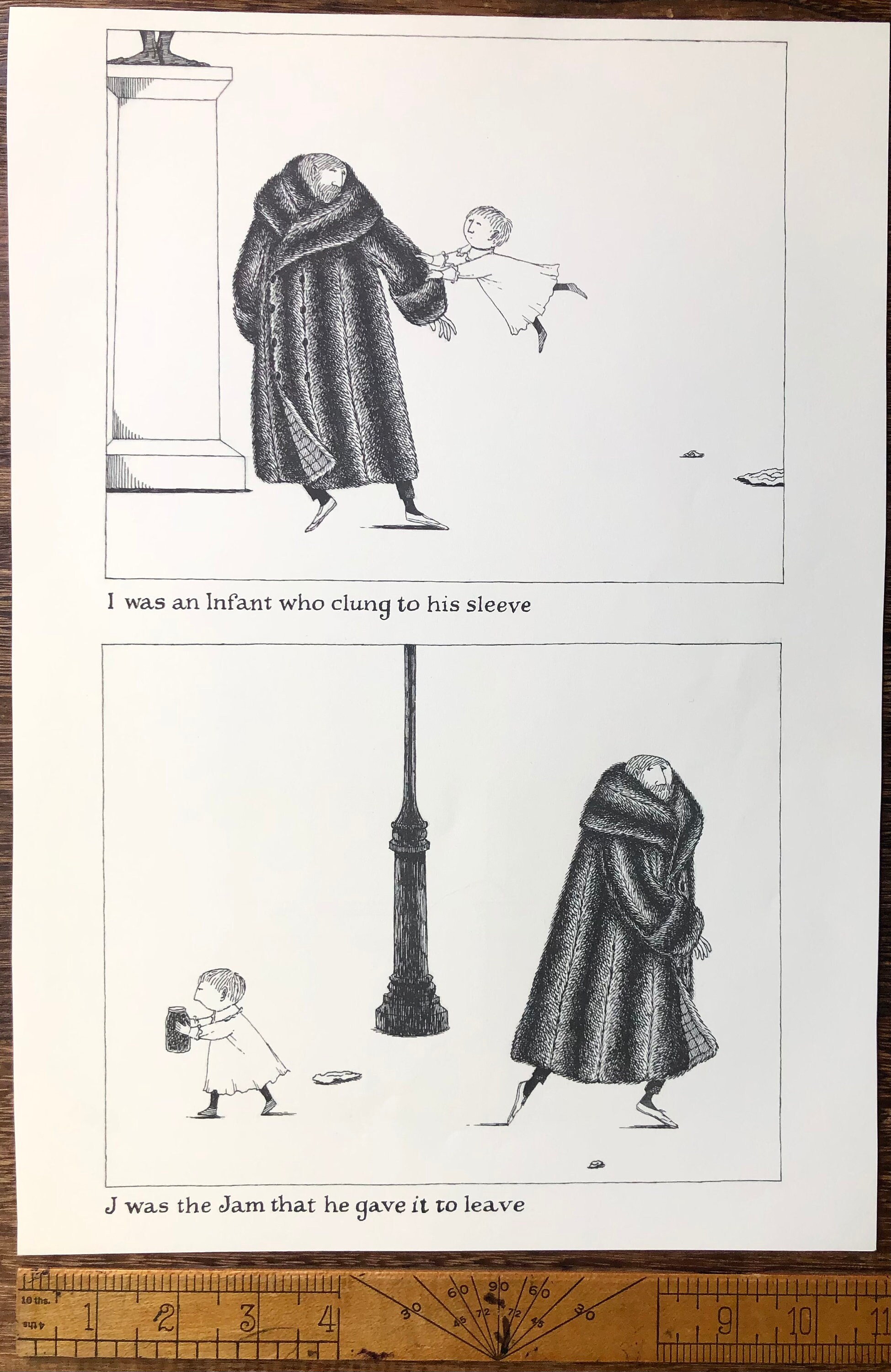 Large Vintage Edward GOREY Print / Poster 1970s the Chinese Large Vintage Edward GOREY Print / Poster 1970s the Chinese
