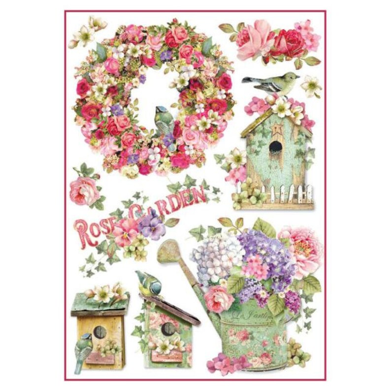 Decoupage Stamperia 1 x A4 Size Sheet Rice Paper Rose Garden