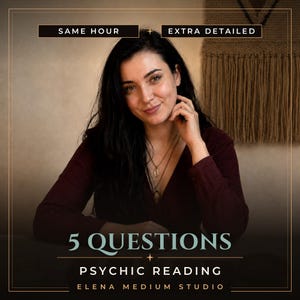 5 Questions Psychic Reading Same Hour, Love Career Relationship Guidance, Intuitive Medium Fortune Telling