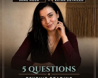 5 Question Psychic Reading Same Hour | Extra Detailed, Love Career Future, Fortune Teller Insight