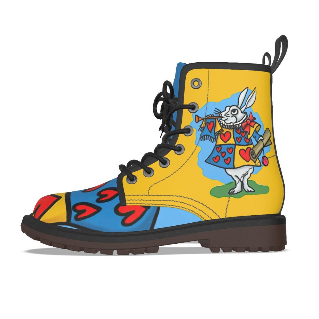 Boots Alice in Wonderland Vegan Leather Shoes Unisex Adult Etsy