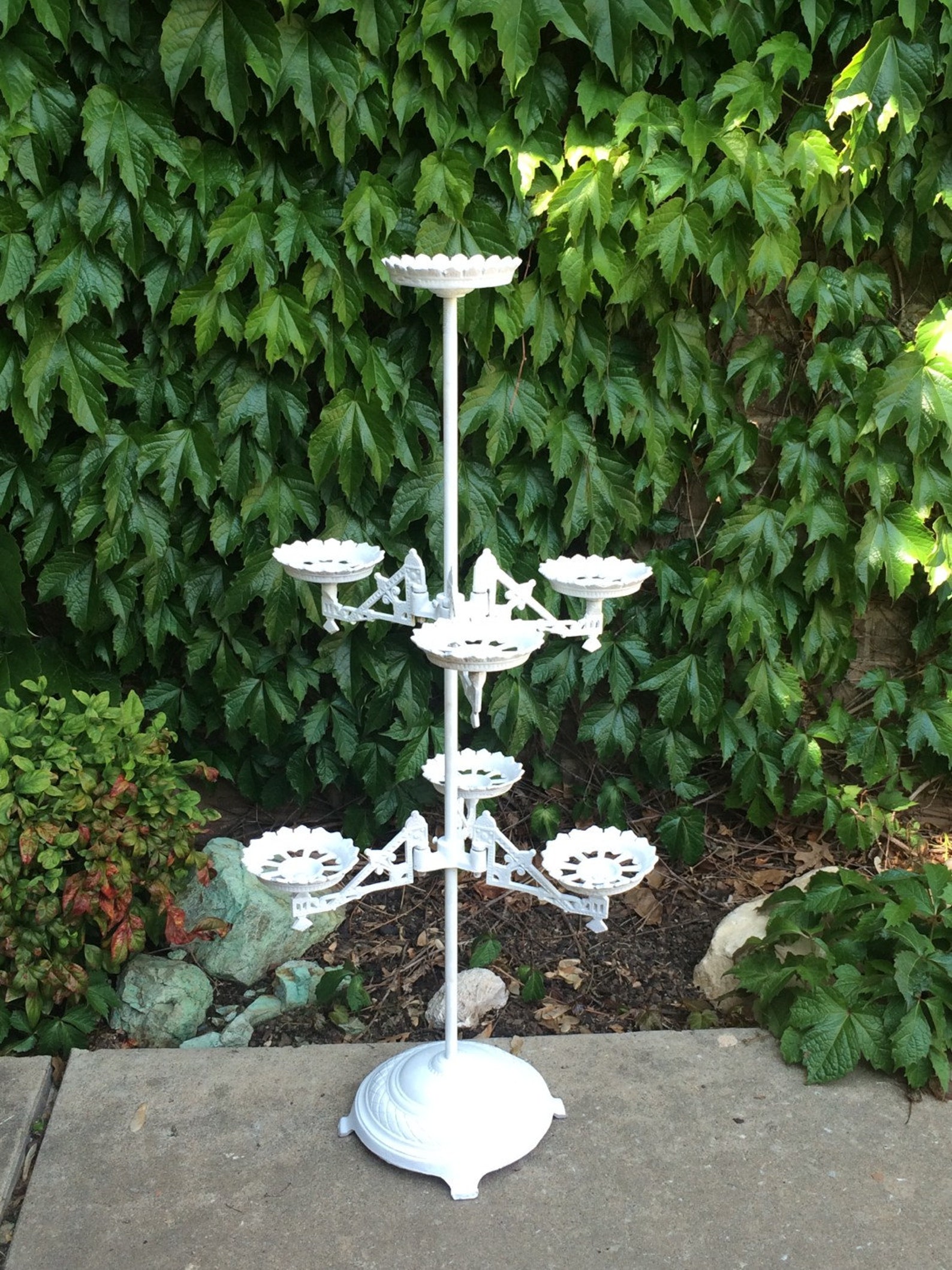 Antique Victorian Multi Arm Plant Stand Cast Iron Plant