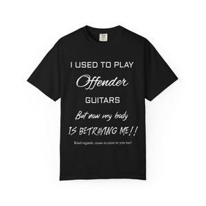 Camiseta engraçada para guitarrista, camiseta sobre processo da Fender, camiseta sarcástica para amantes da música, camiseta de protesto contra guitarristas imagem 1